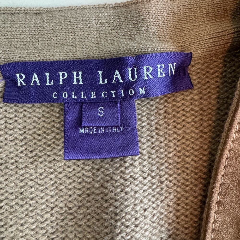 Ralph Lauren Purple Label-Cashmere Brown Suede old money, equestrian size small - Picture 11 of 17
